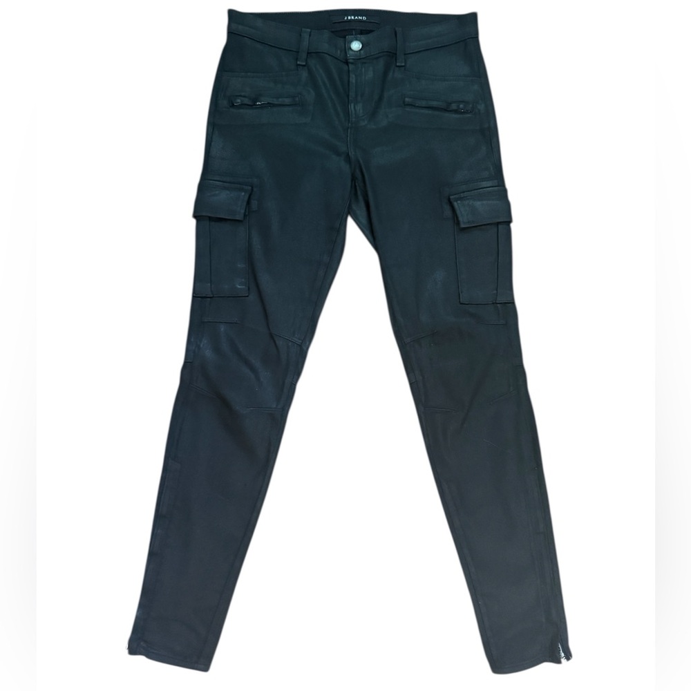 J BRAND Ashton black Skinny Coated Cargo Jean Size: 27 - Picture 2 of 8